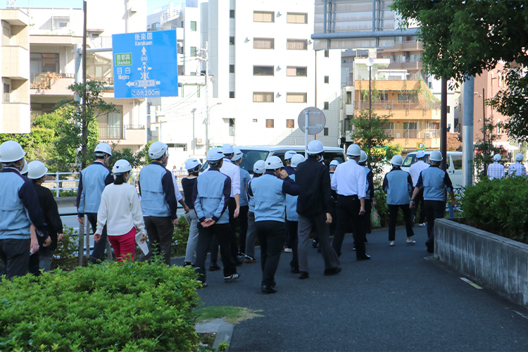 避難訓練の様子