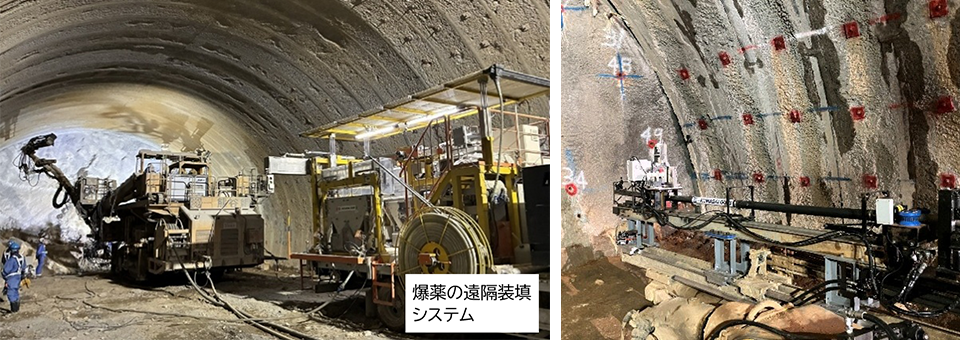 写真3　親ダイ装填装置のドリルジャンボへの架装状況