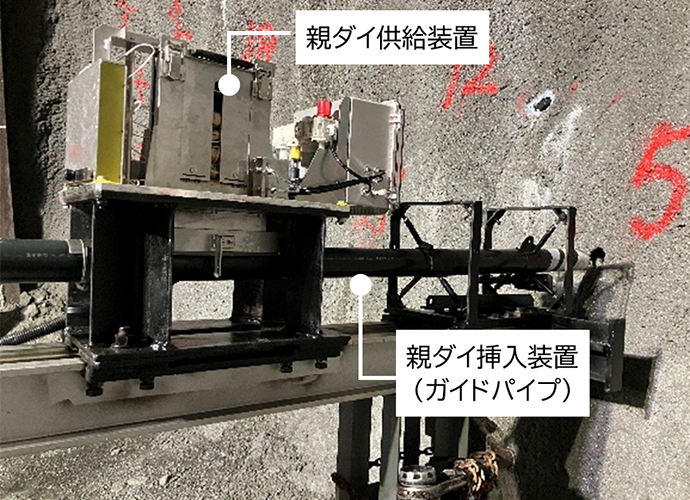 (b)親ダイ装填装置