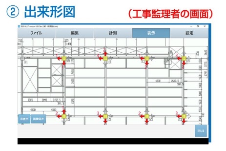 図-5 工事監理者用の表示画面例(現場,事務所共通)